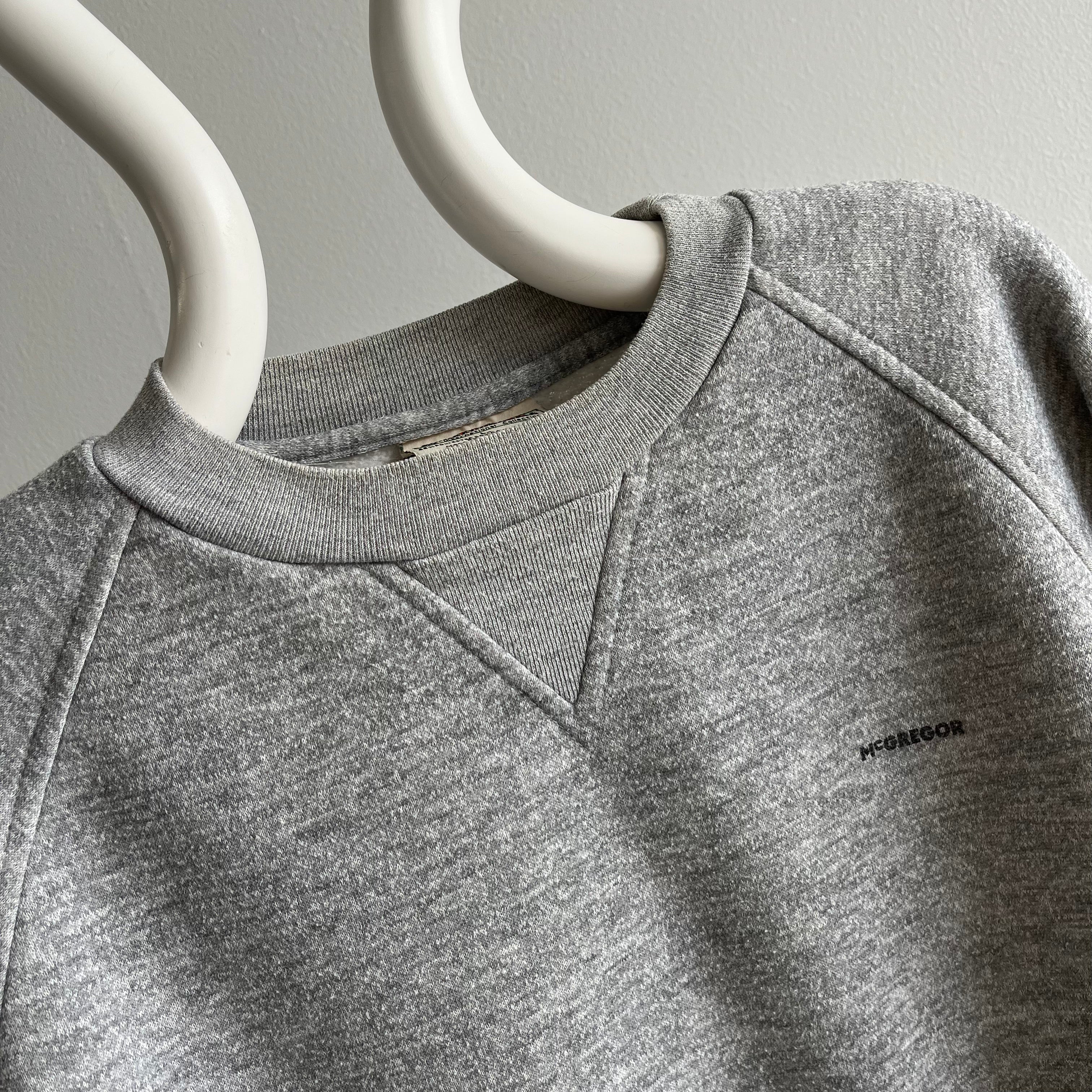 1980s McGreggor Single V Blank Gray Sweatshirt