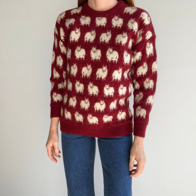 1980s Tam O' Shanter Knitwear Sheep Sweater - Made in Great Britain