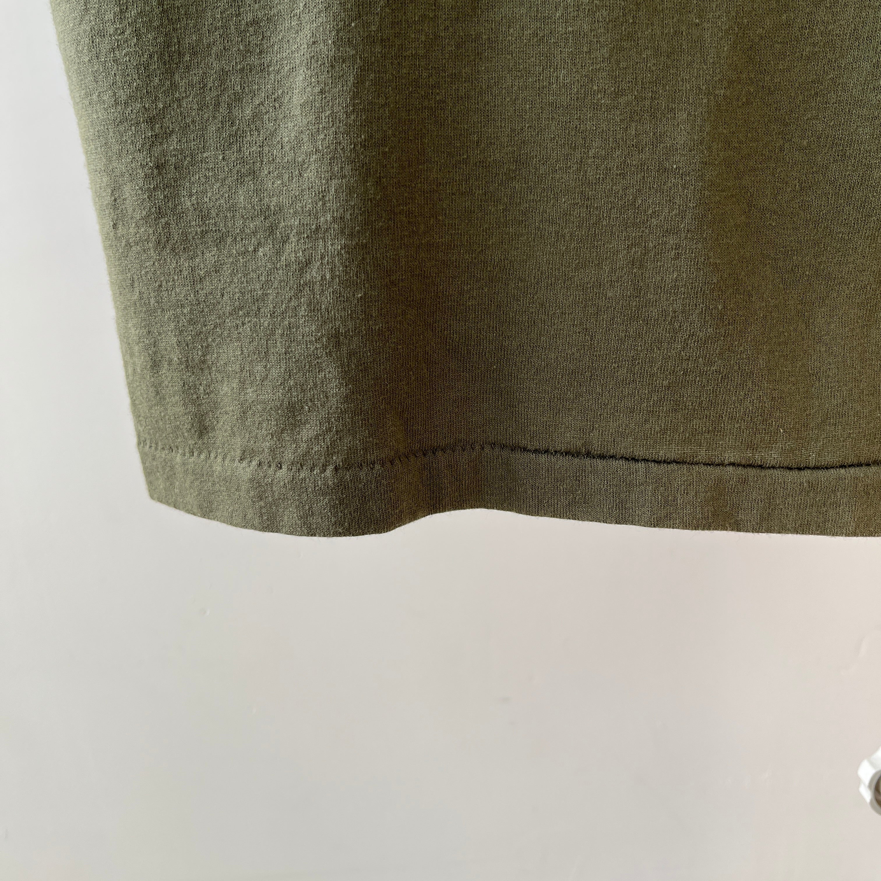 1980s Blank Dark Green T Shirt