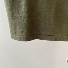 1980s Blank Dark Green T Shirt