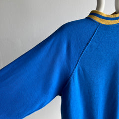 1970s Mock Neck Super Soft Tailored Backside Acrylic Sweatshirt