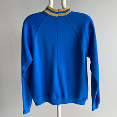 1970s Mock Neck Super Soft Tailored Backside Acrylic Sweatshirt