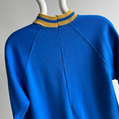 1970s Mock Neck Super Soft Tailored Backside Acrylic Sweatshirt