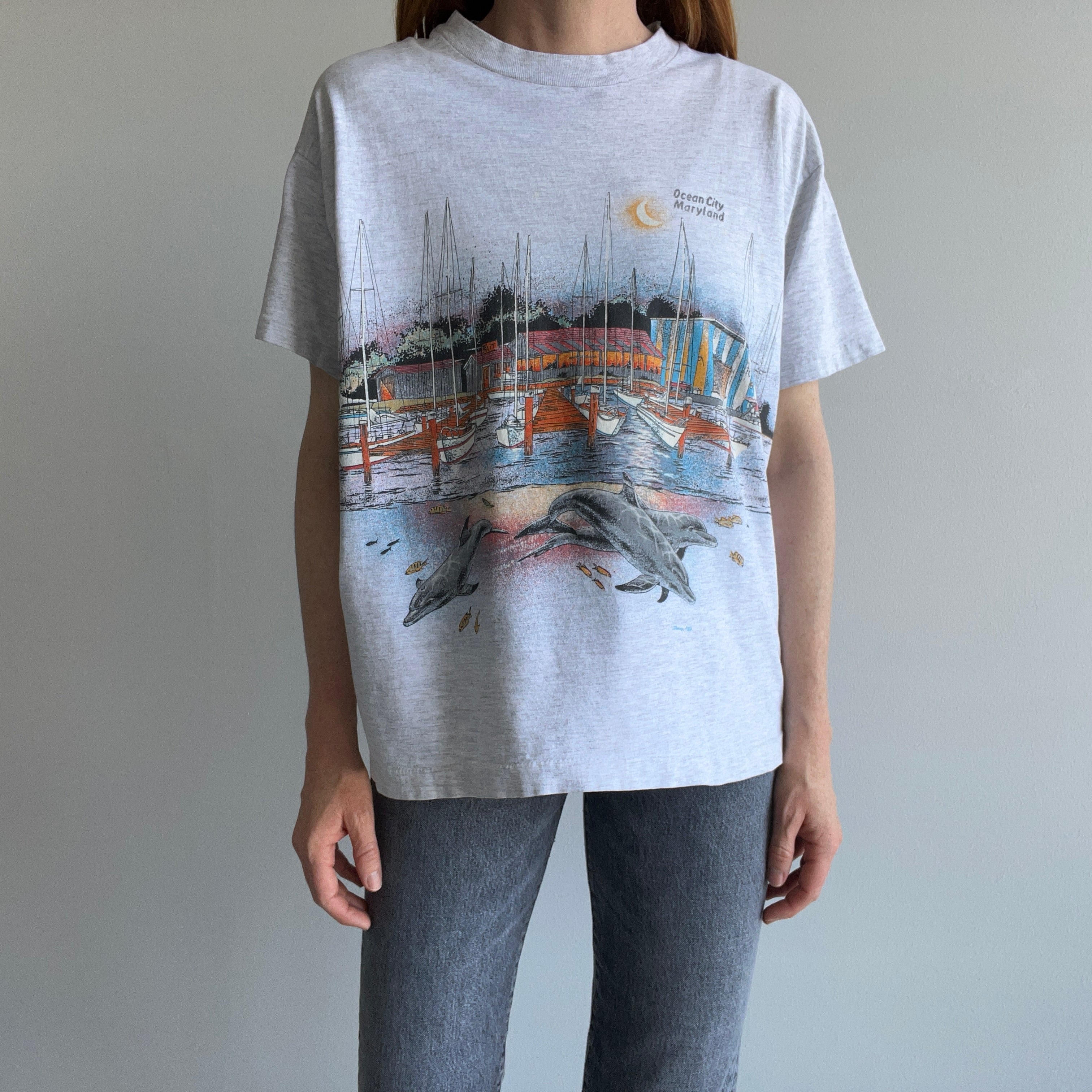 1980s OCEAN CITY Maryland Wrap Around T-Shirt