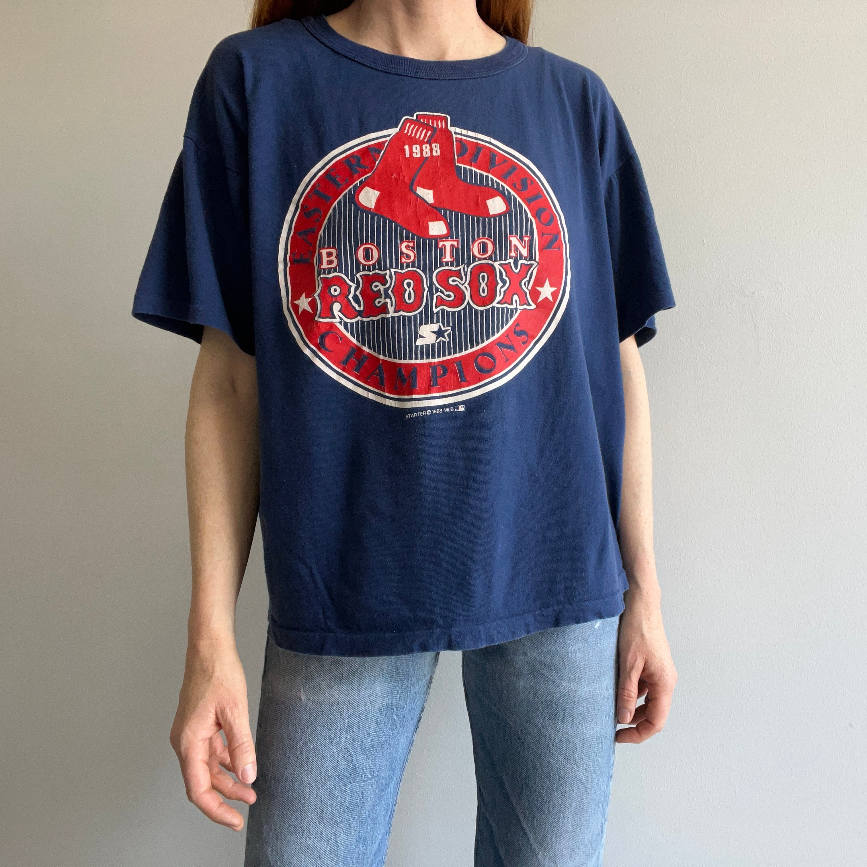 1988 Red Soxs Cotton T-Shirt by Starter - OMFG – Red Vintage Co