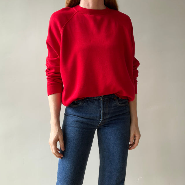 1980s Perfect Red Raglan Sweatshirt