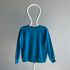 1980s Blank Turquoise Hanes Her Way Sweatshirt