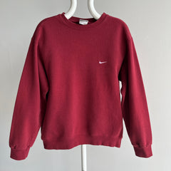 1990s Burgundy Nike Sweatshirt - Medium Weight