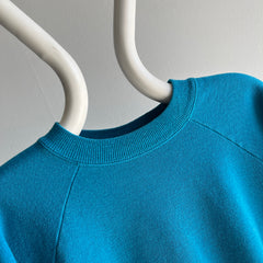 1980s Blank Turquoise Hanes Her Way Sweatshirt