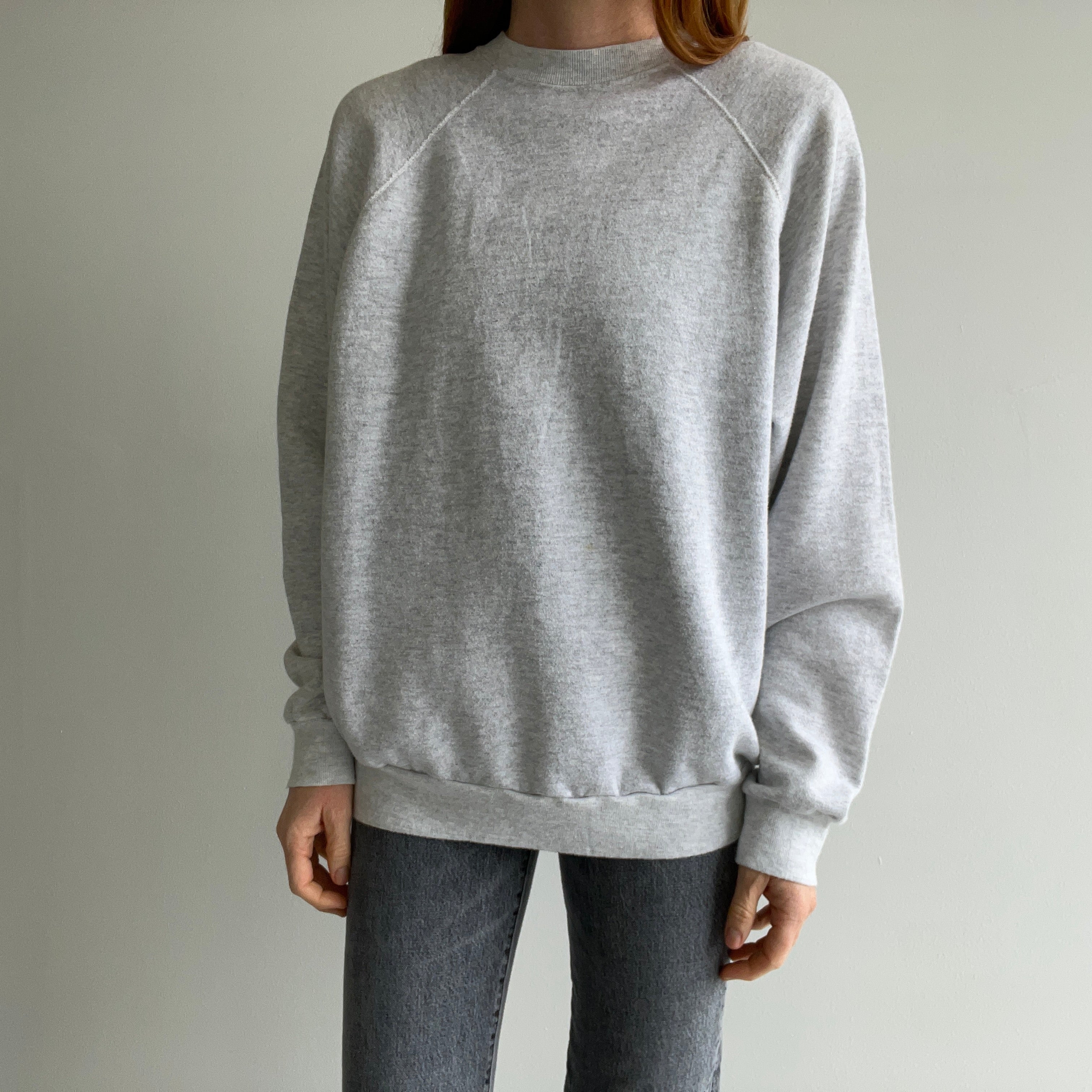 1990s Light Gray Tultex Sweatshirt