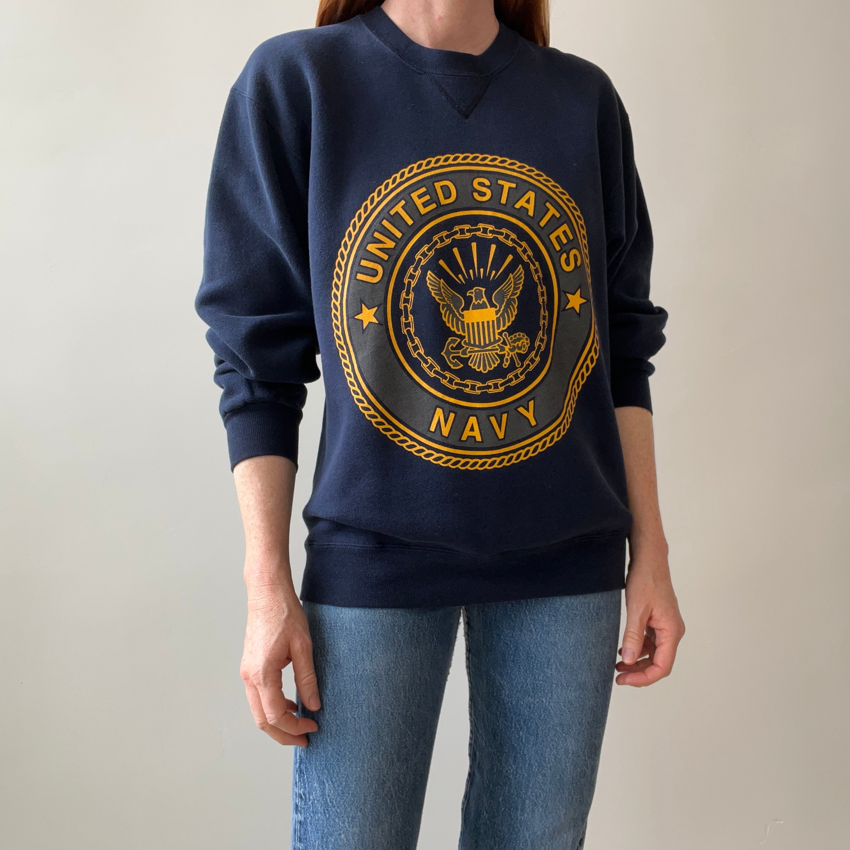 1990/2000s United States Navy Sweatshirt - Front and Back