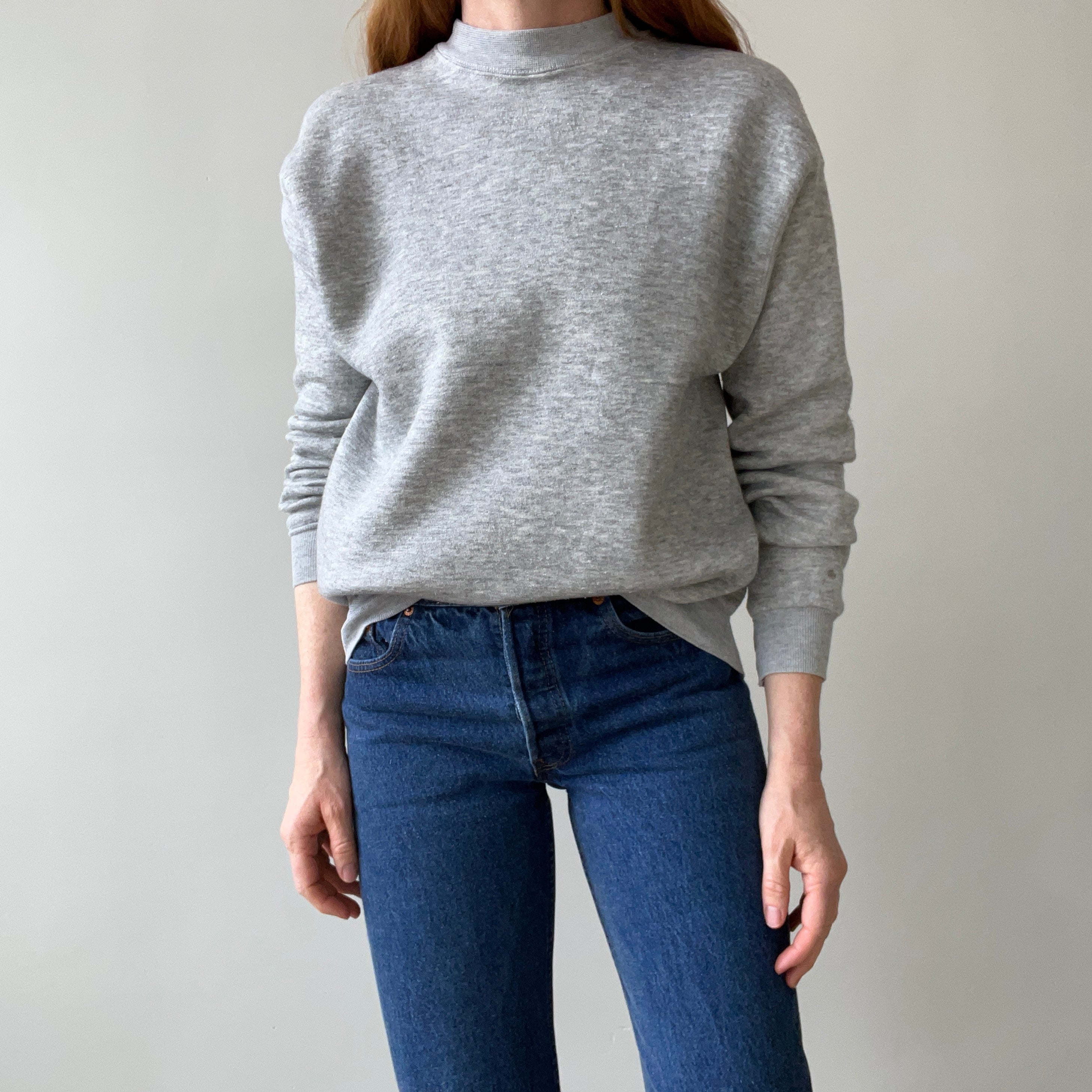 1980s Blank Gray Sweatshirt