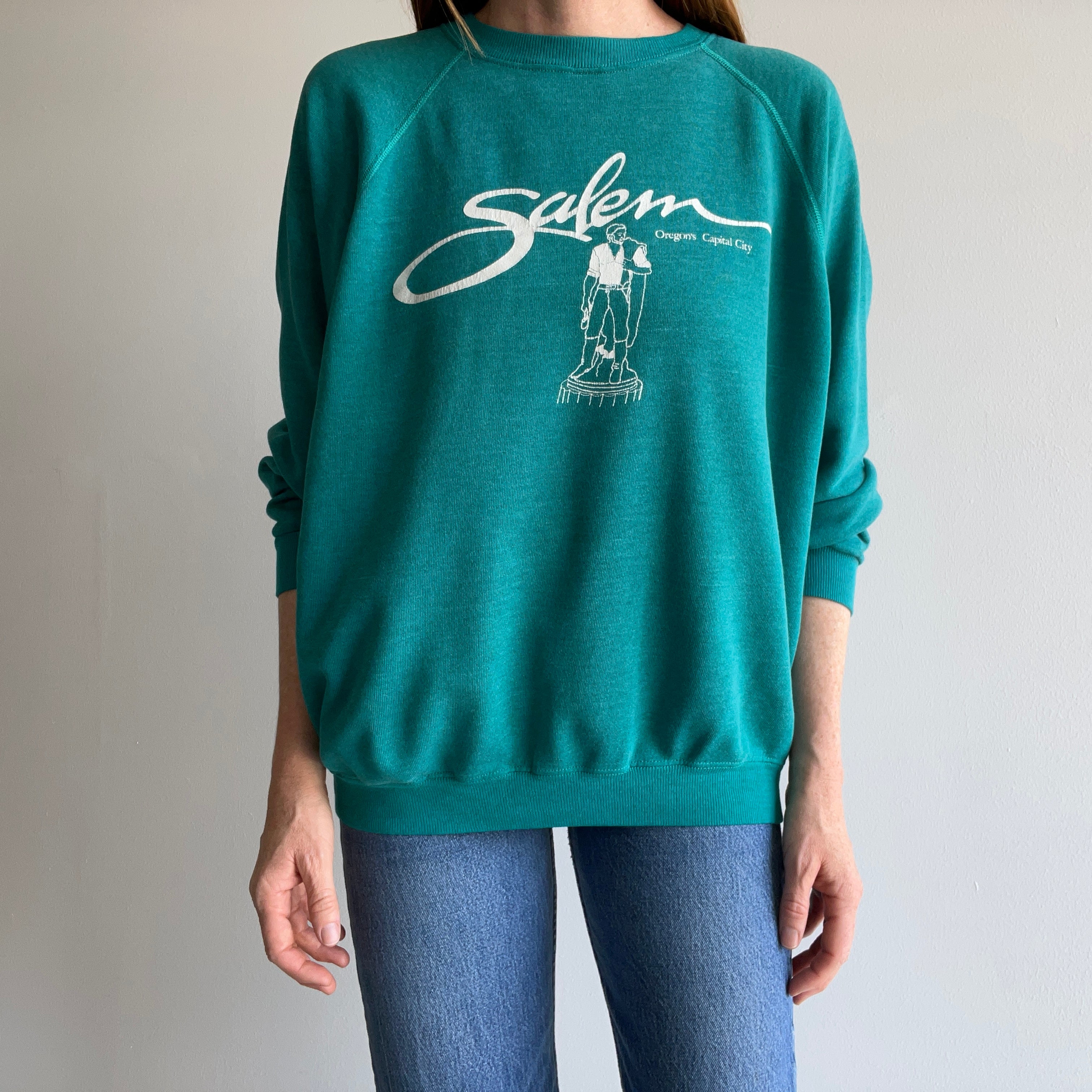 1980s Salem Oregon Rad Drop Pit Sweatshirt by Hanes