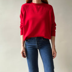 1980s Perfect Red Raglan Sweatshirt