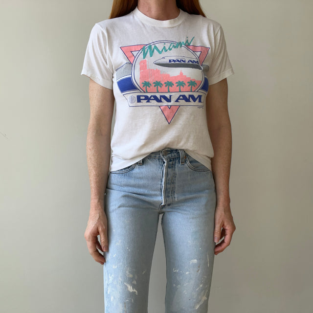 1980s Miami Pan Am T-Shirt - Collectible Front and Back