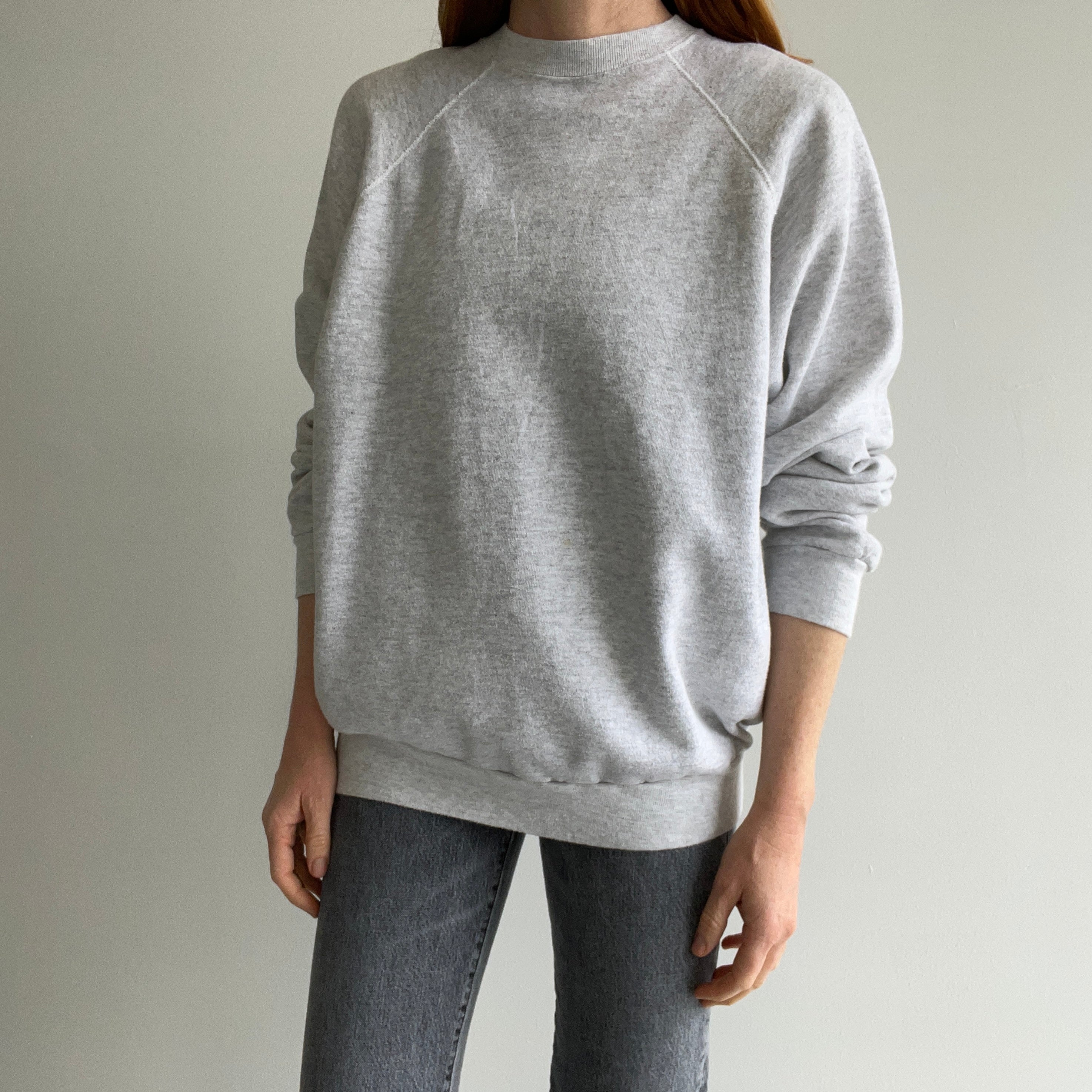 1990s Light Gray Tultex Sweatshirt