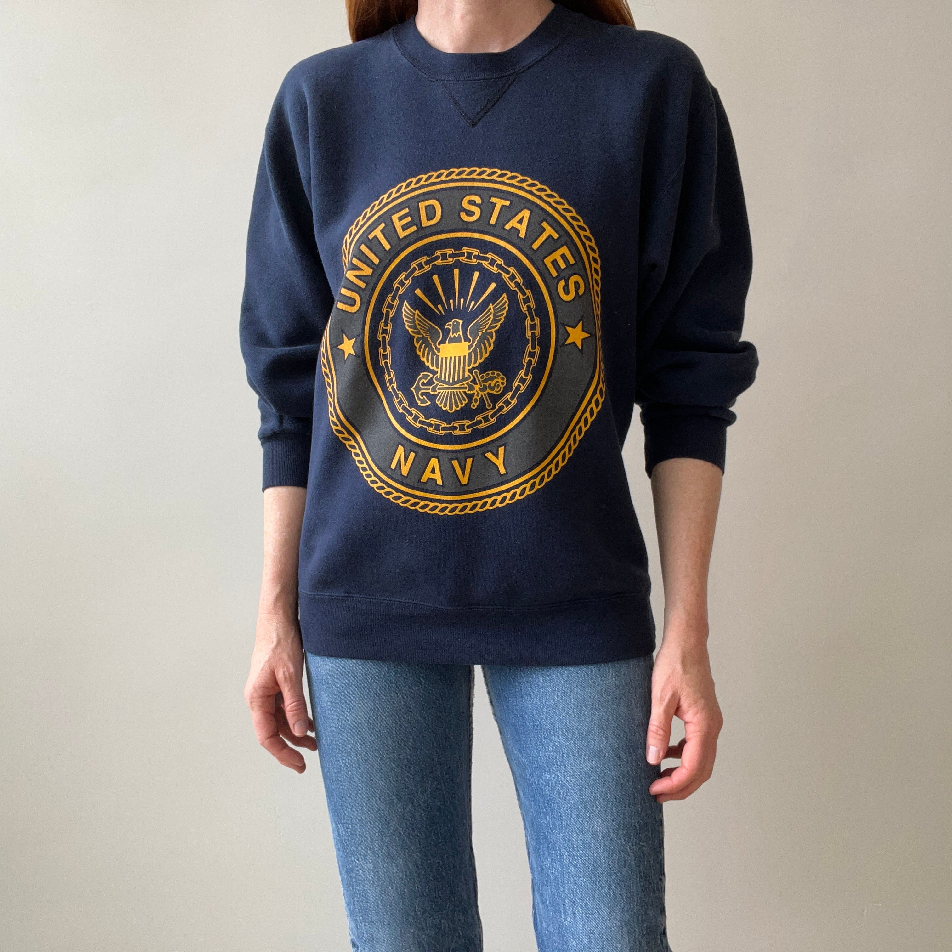 1990/2000s United States Navy Sweatshirt - Front and Back