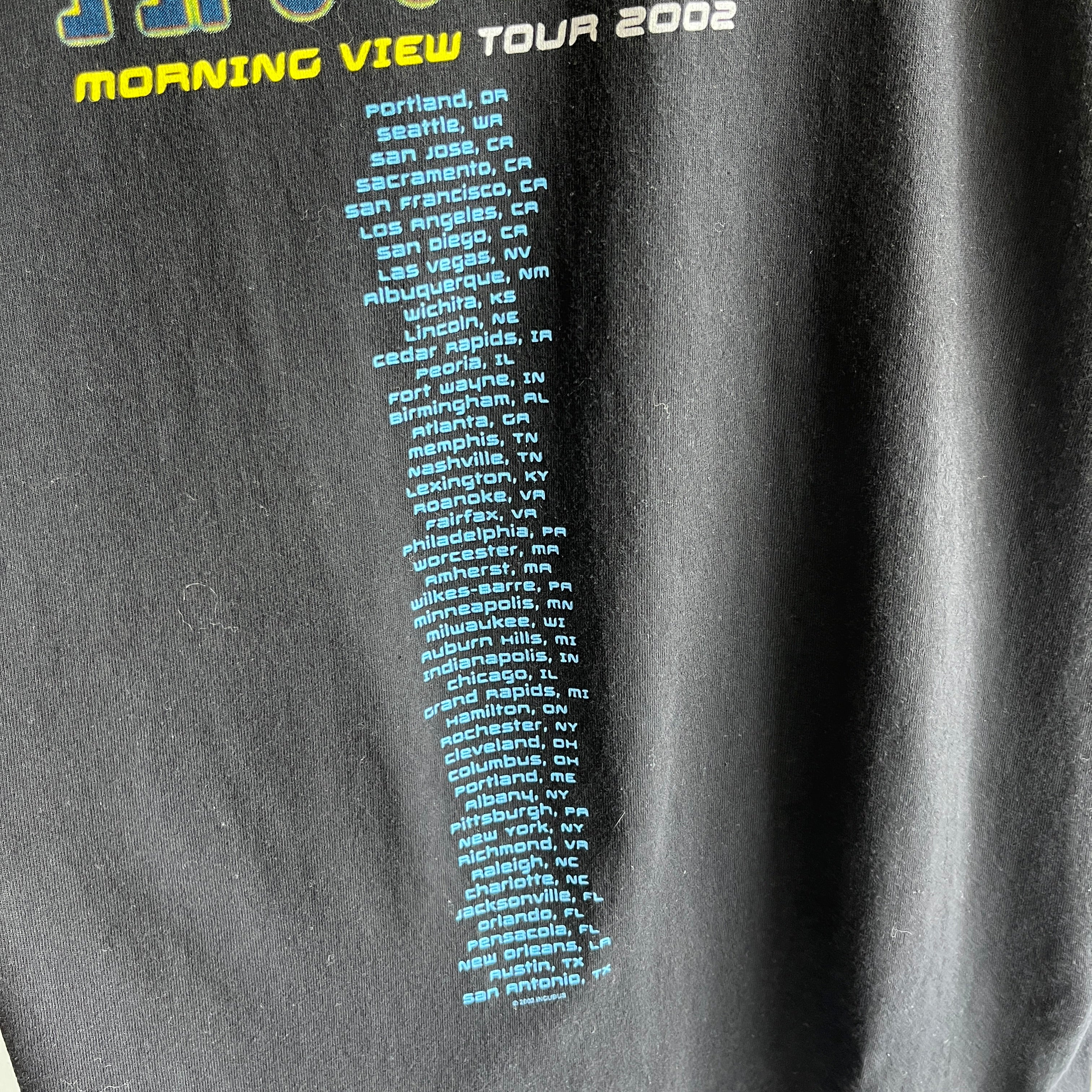 2002 Incubus Morning View Tour T-Shirt - Front and Back
