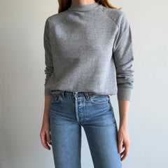 1980s WOWOWOW Blank Gray Raglan by Sears - !!!!!!