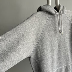 1990/2000s White Flakey Paint Stained Pull Over Gray Hoodie