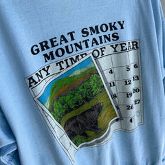 1980s Special Cut Great Smoky Mountains Tourist Long Sleeve Shirt/Sweatshirt Cut