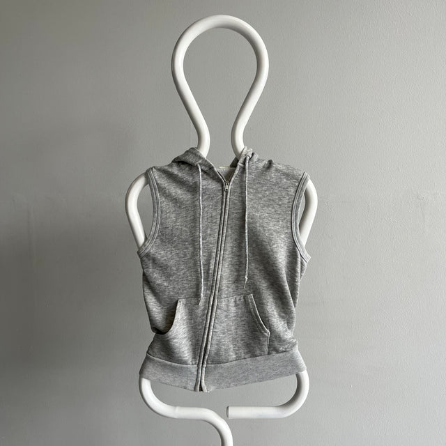 1970/80s Gray Zip Up Warm Up Vest by Sportswear