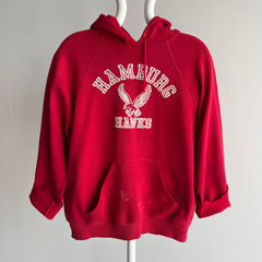 1980s Hamburg Hawks Cut Sleeve Super Stained and Perfectly Thrashed Bassett Walker Hoodie