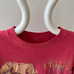 1993 Kansas City Chiefs Football T-Shirt - Paint Stained and Beat Up