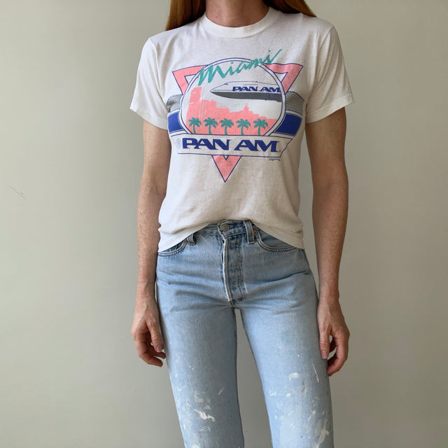 1980s Miami Pan Am T-Shirt - Collectible Front and Back