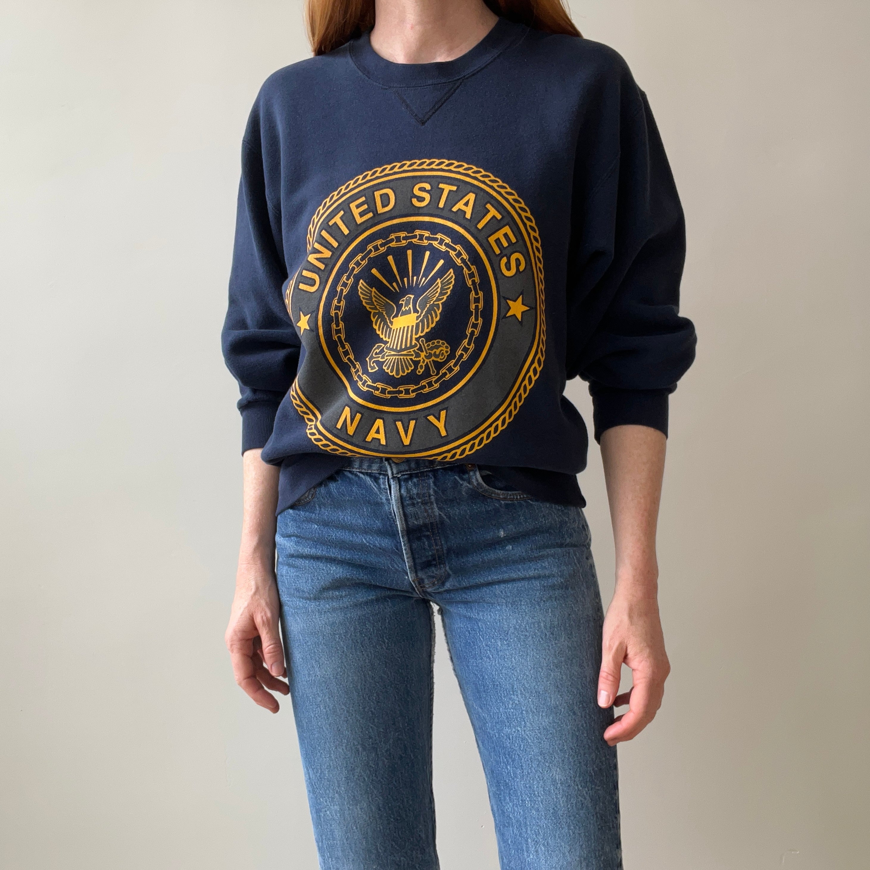 1990/2000s United States Navy Sweatshirt - Front and Back