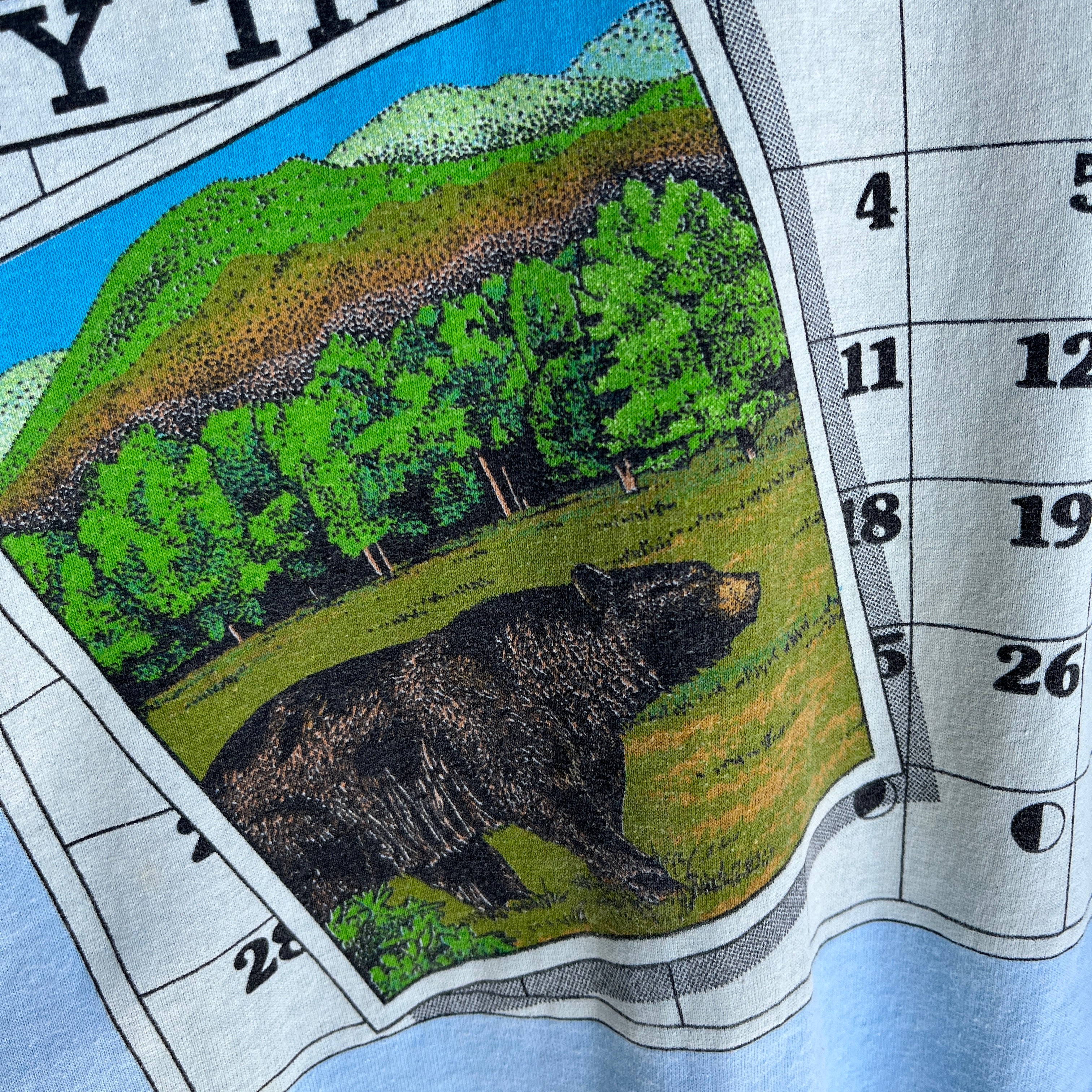 1980s Special Cut Great Smoky Mountains Tourist Long Sleeve Shirt/Sweatshirt Cut