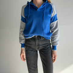 1980s Color Block Henley Hoodie by Line-Up