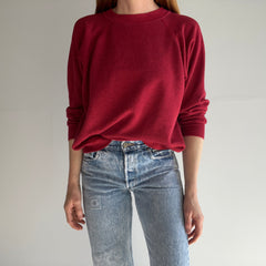 1980s Heather Red Sweatshirt with the Sweetest Mending by HHW