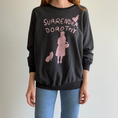 1970s  Surrender Dorothy Wizard of Oz Faded Black/Gray/Brown Sweatshirt