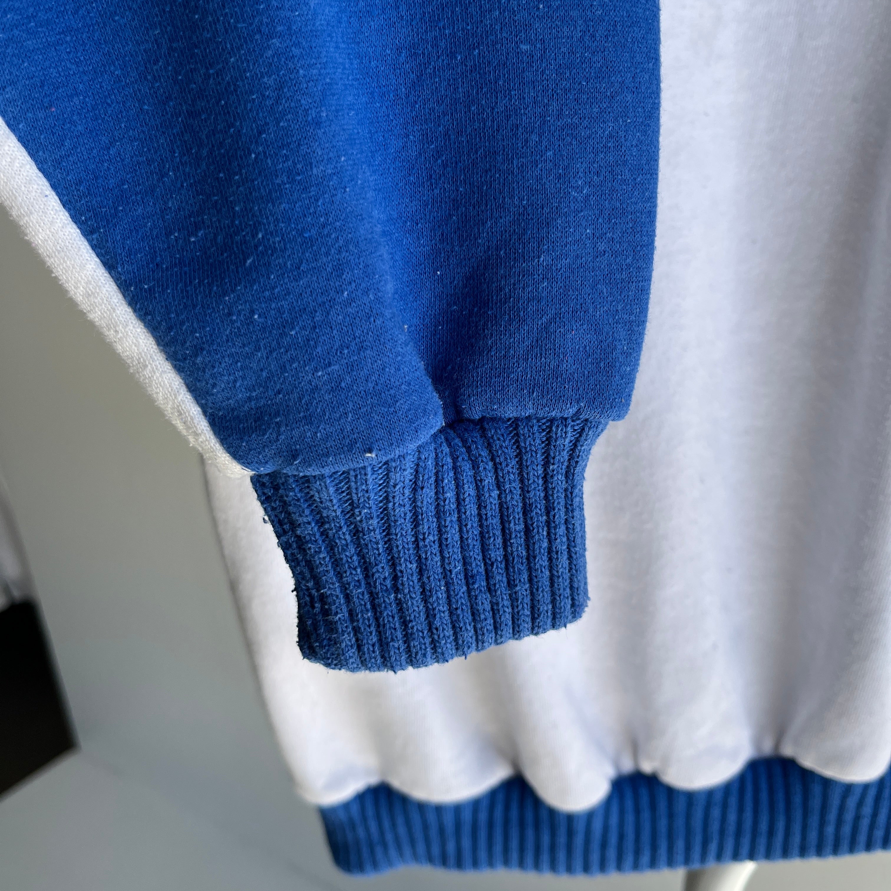 1980s Color Block Pocket Sweatshirt