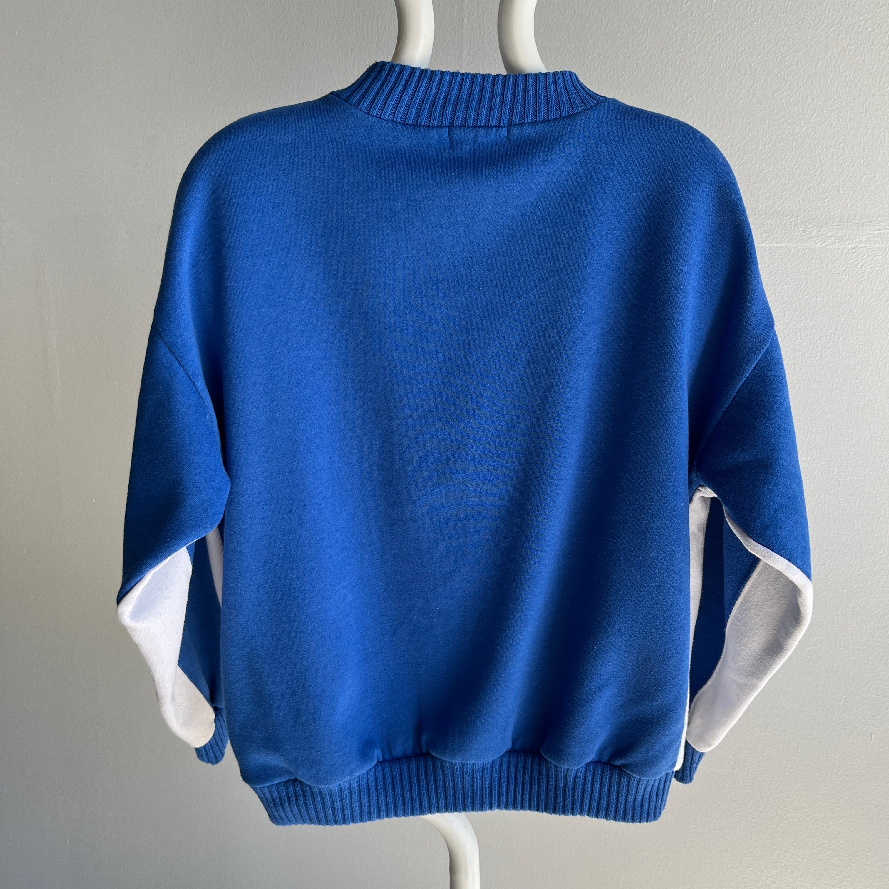 1980s Color Block Pocket Sweatshirt