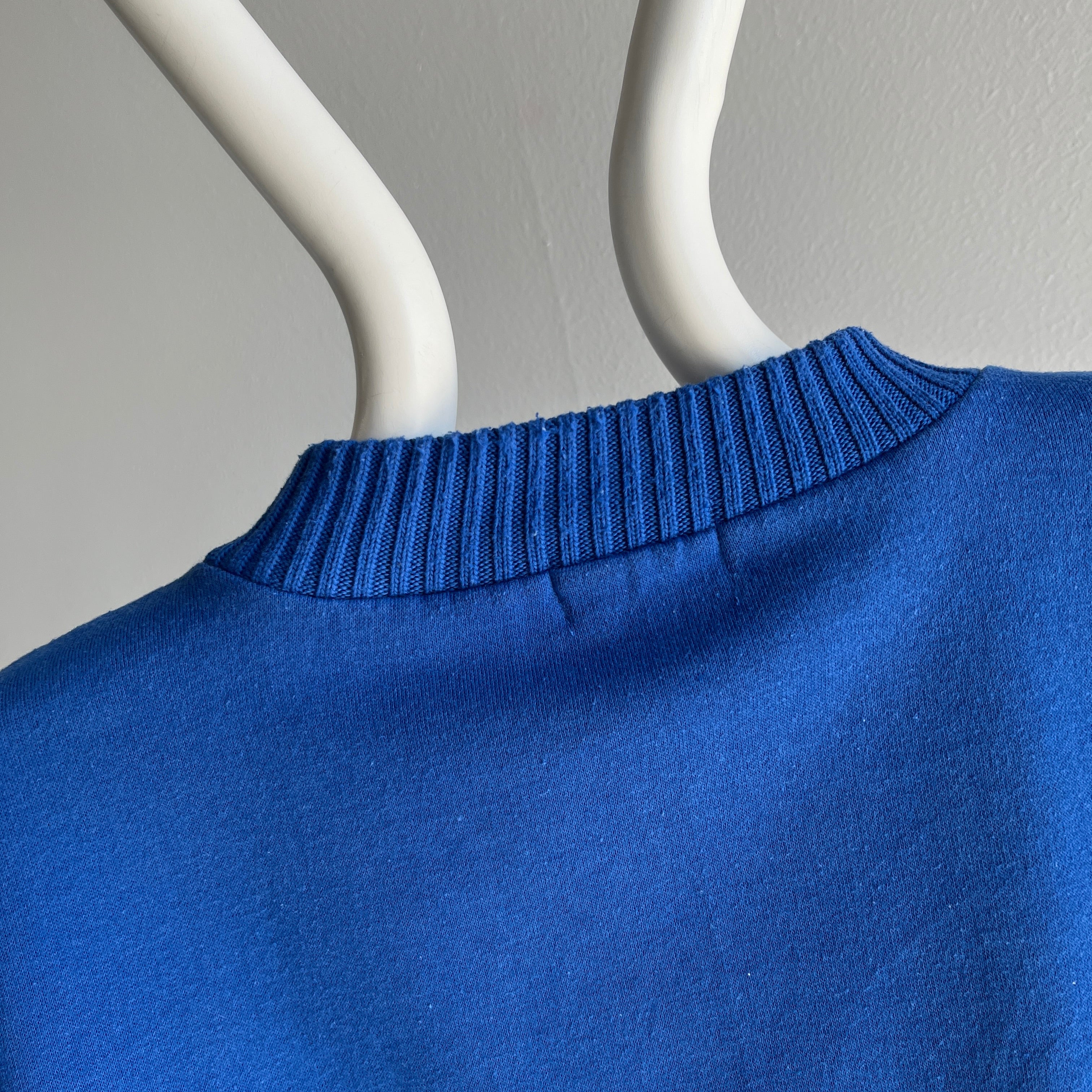 1980s Color Block Pocket Sweatshirt