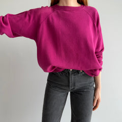 1980/90s HHW Soft and Slouchy and Oh So Wonderful Hot Take Pink/Magenta Raglan