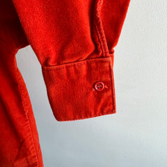 1970/80s Frostproof USA Made Moleskin Rusty Burnt Orange Flannel