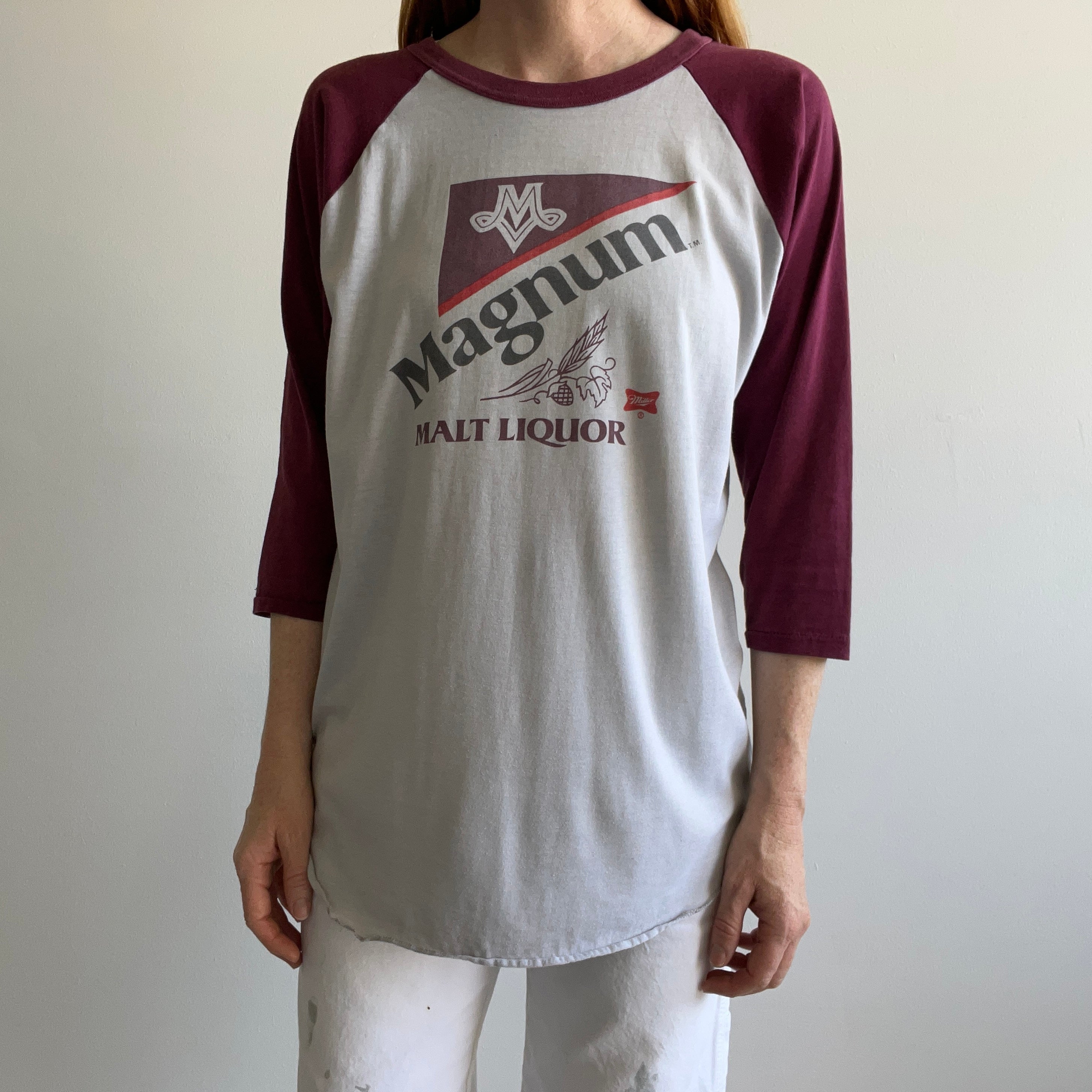 1980s Magnum Malt Liquor Baseball T-Shirt