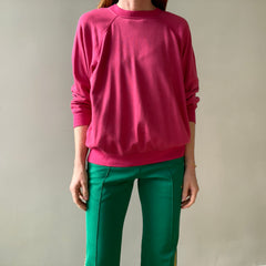 1980s Blank Barbie Pink Raglan Sweatshirt