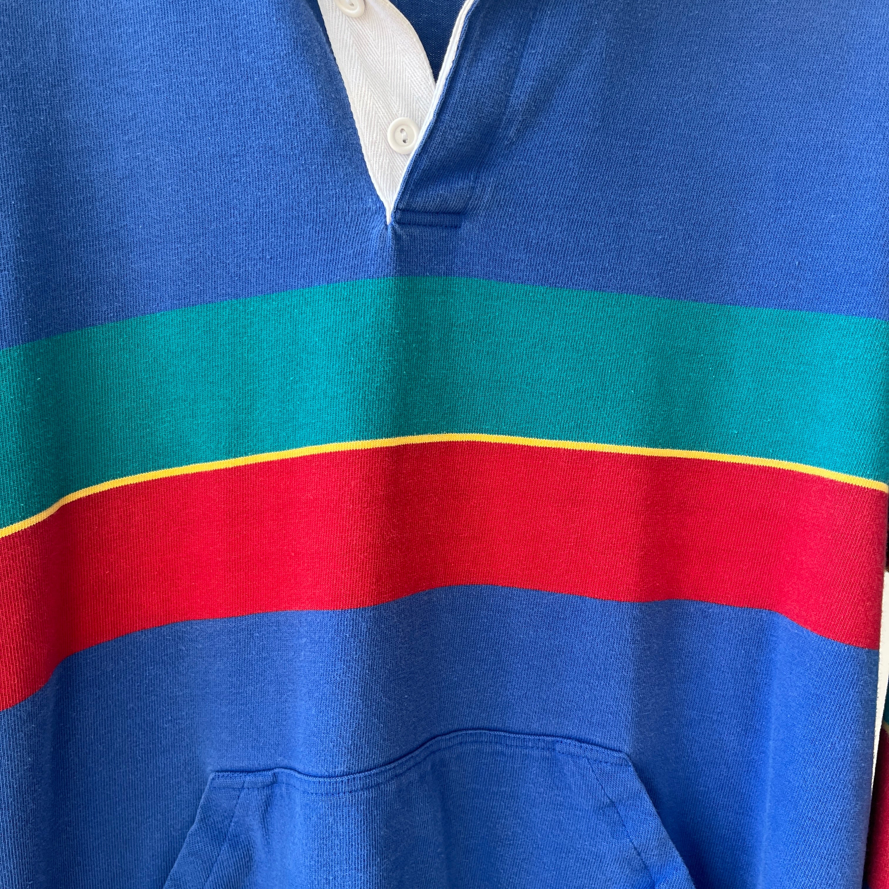 1980s Sweatshirt Style Rugby Shirt - Don’t make me keep this