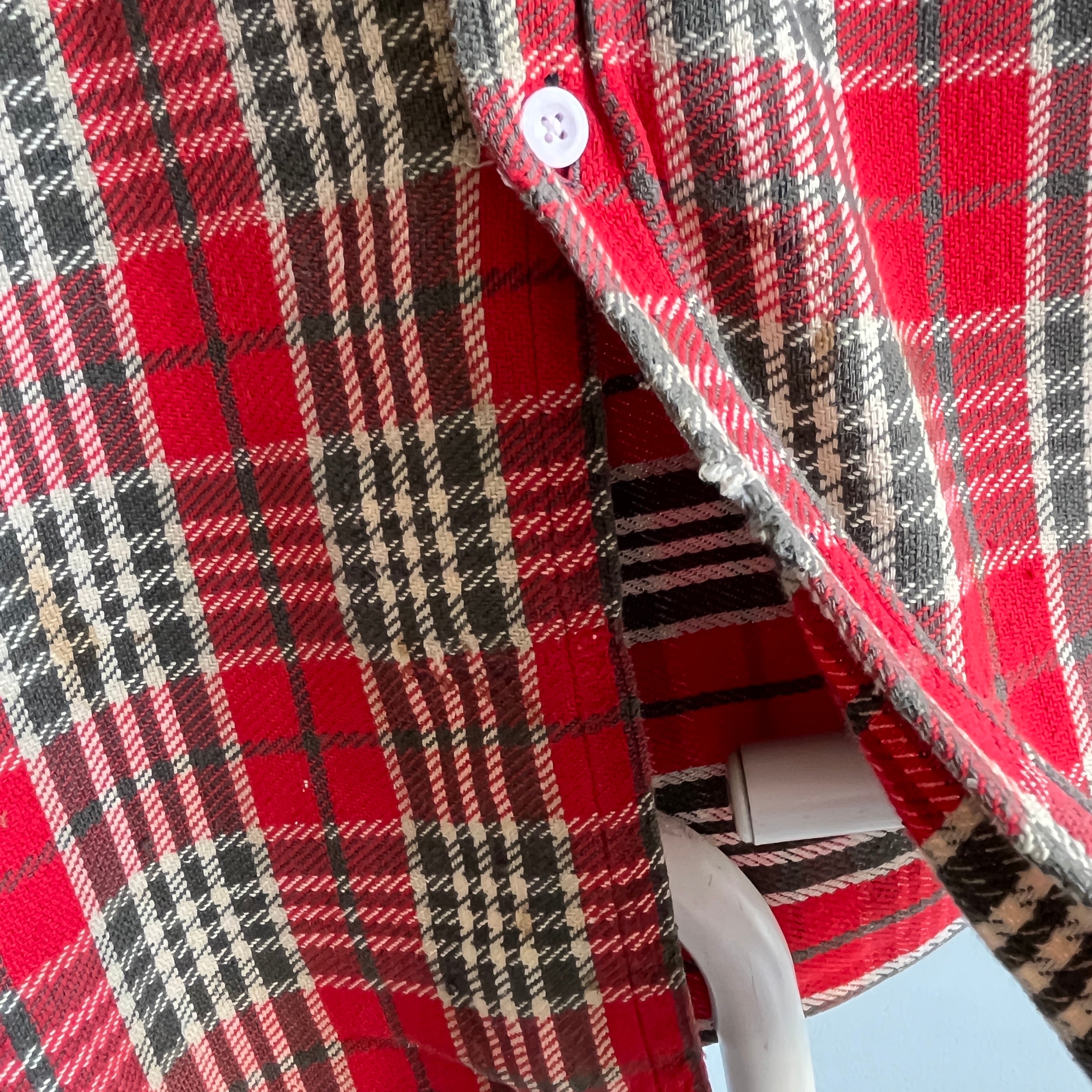 1970s Thrashed and Mended and Thrashed Some More Super Soft Flannel