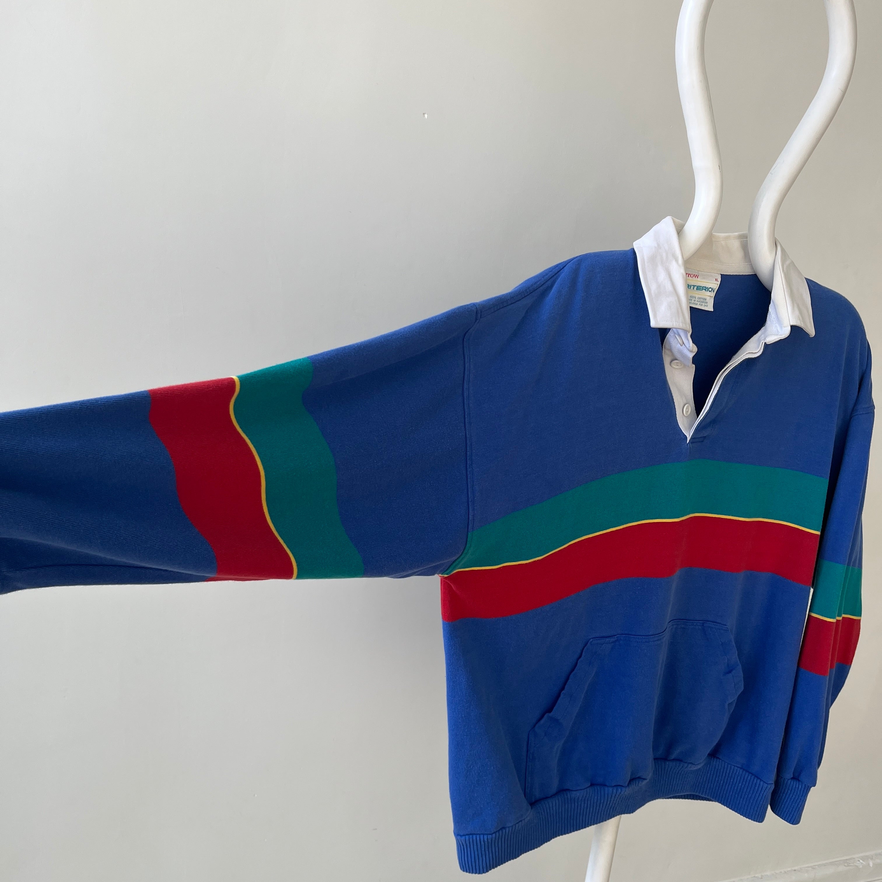 1980s Sweatshirt Style Rugby Shirt - Don’t make me keep this