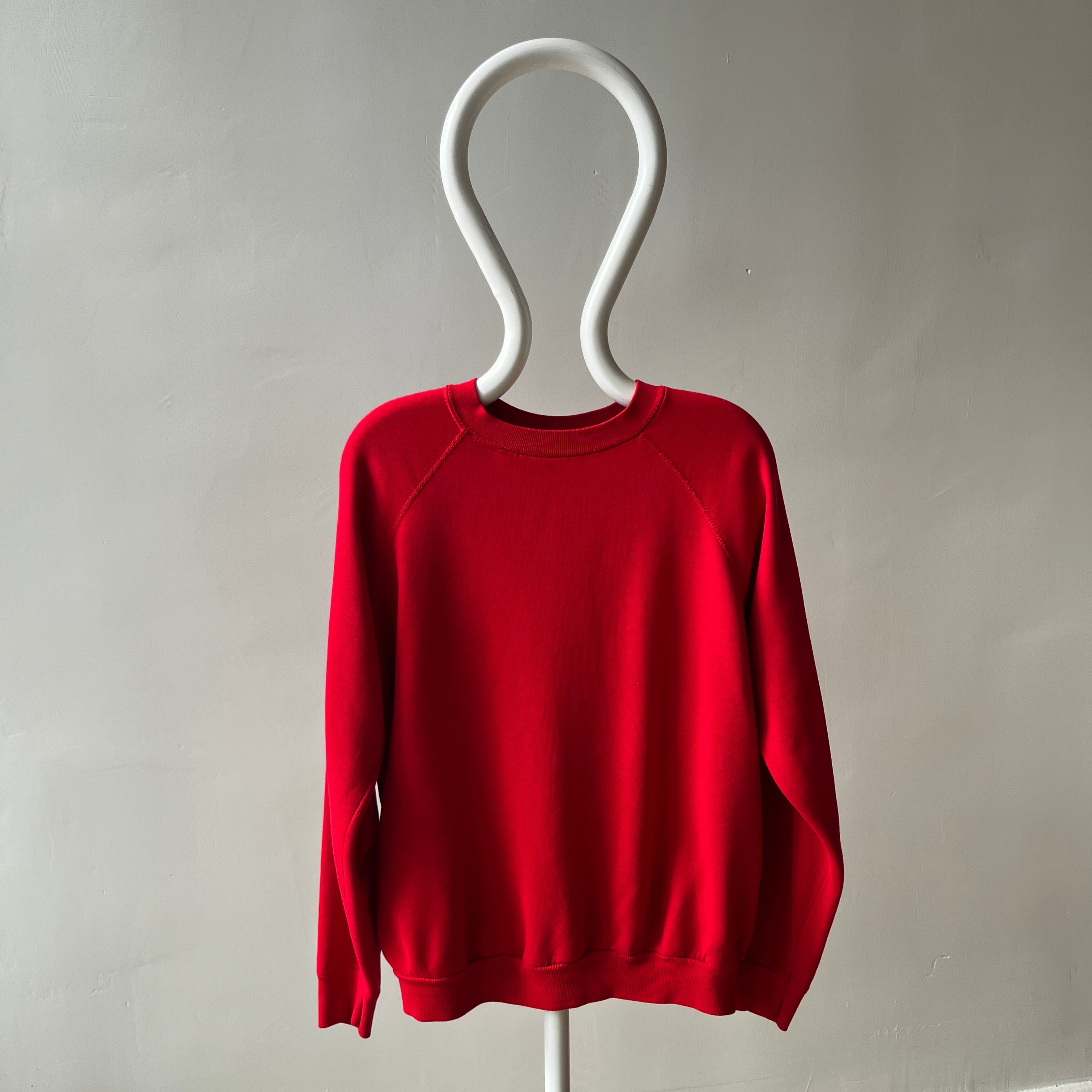 1980s Perfect Red Raglan Sweatshirt