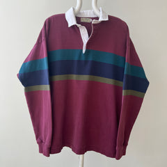 1980s/90s L.L. Bean Burgundy Rugby Shirt