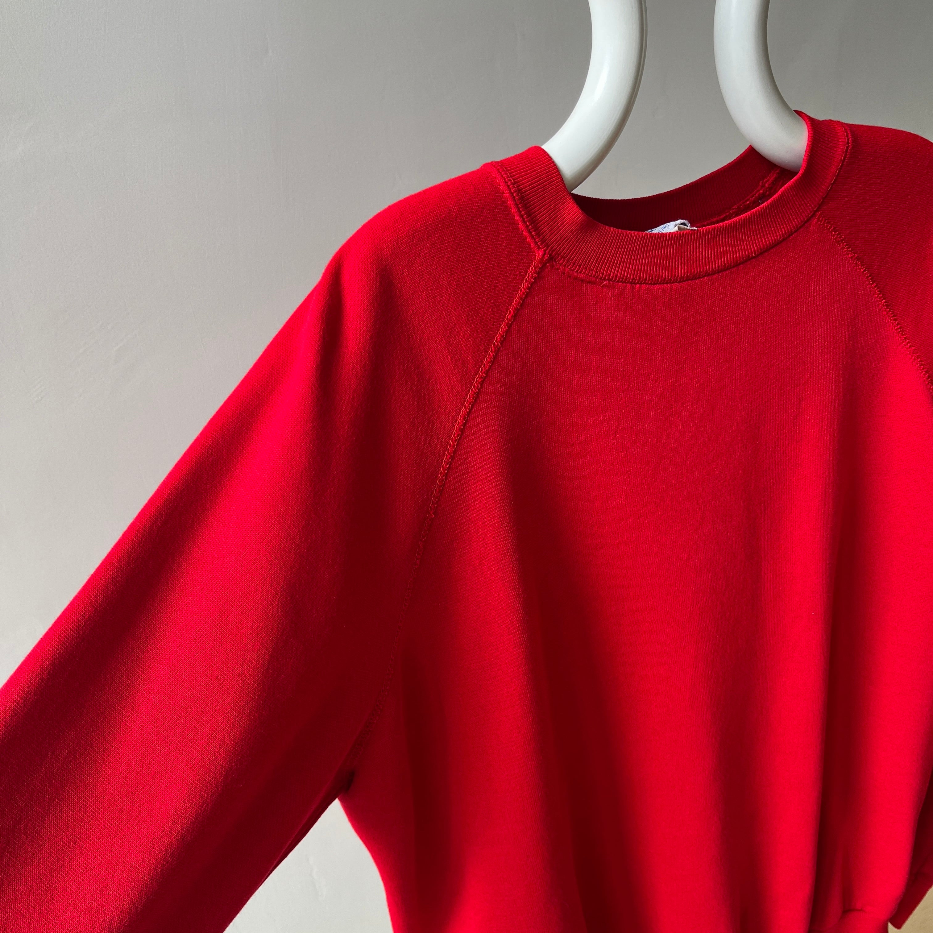 1980s Perfect Red Raglan Sweatshirt