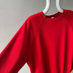 1980s Perfect Red Raglan Sweatshirt