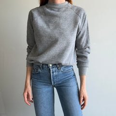 1980s WOWOWOW Blank Gray Raglan by Sears - !!!!!!