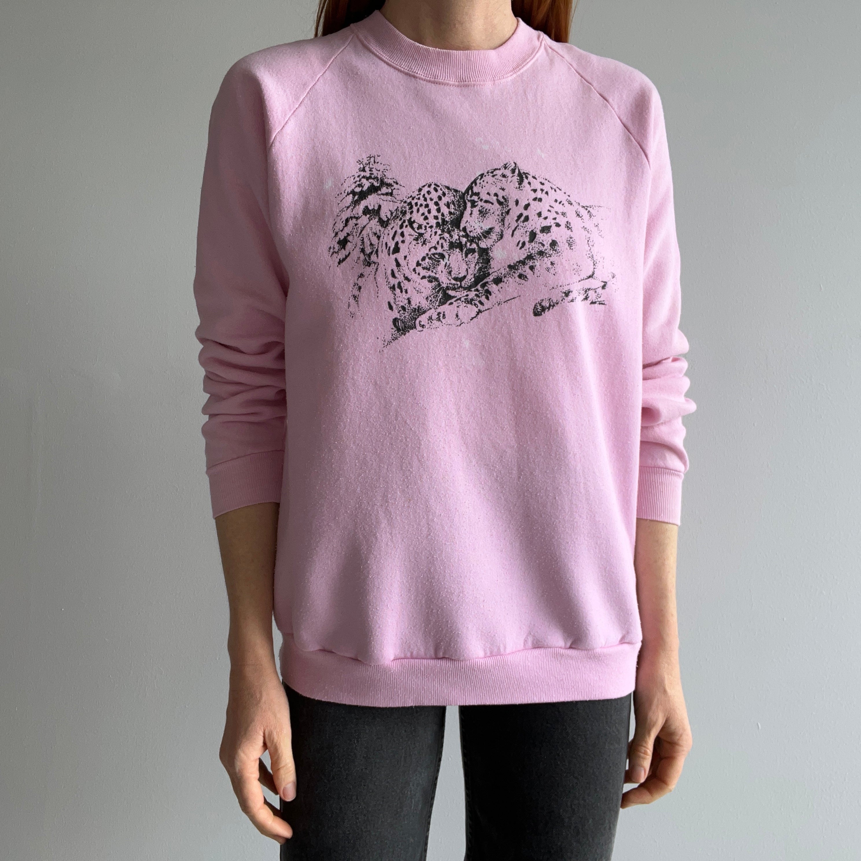 1980s Cheetah Sweatshirt - !!!!